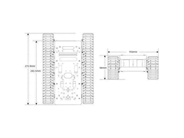 Alt view image 7 of 7 - Robot Tracked Tank Car Chassis with Encoder DC Motor, Suspension Shock Absorption Chassis Car Full-Metal Robotic Moving Platform Track for Arduion RPi Microb Jetson Python DIY Smart Robot Maker