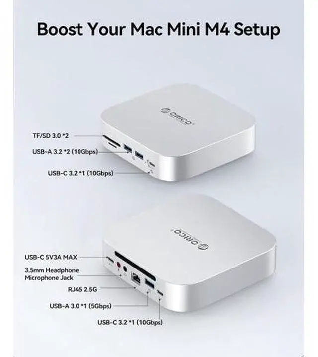 Alt view image 2 of 7 - MiniLink M48Pr 8in1 + TPU Case for Mac mini M4
