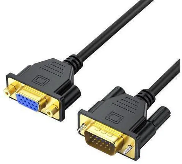 Main image of VGA Extension Cable 3FT, VGA Male to Female Cord 3 Feet 15 Pin (NOT 9 Pin), SVGA Extender HD15 Monitor Video Adapter Cable Support 1080P Full HD for Laptop, PC, Projector, HDTV, Display
