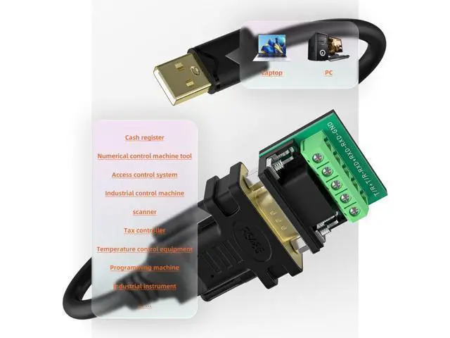 Alt view image 2 of 7 - USB to RS485/RS422 Serial Port Converter Adapter Cable with FTDI Chip Supports Windows 11 10 8 7 XP Mac 6 Feet