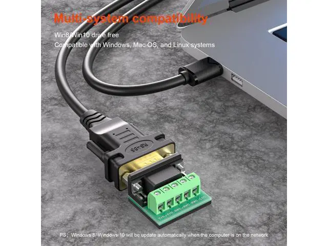 Alt view image 7 of 7 - USB to RS485/RS422 Serial Port Converter Adapter Cable with FTDI Chip Supports Windows 11 10 8 7 XP Mac 6 Feet