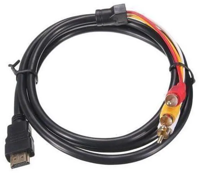 Alt view image 6 of 6 - HDMI to 3 RCA Cable, 1080P 5ft/1.5m Male to 3-RCA Video Audio AV Lead Wire Connector Adapter Transmitter for TV HDTV DVD(for Device can Transfer Signal,or Work with HDMI/AV Adapter)