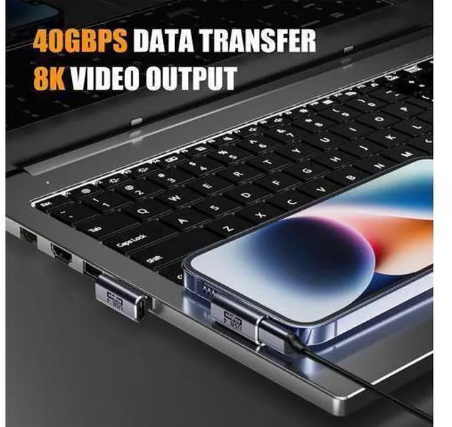 Alt view image 7 of 7 - 90 Degree USB C Adapter, Right Angle USB C 240W Male to Female Adapter Extender for Steam Deck, ROG Ally, MacBook, Tablet, Phone and More - 2Pack