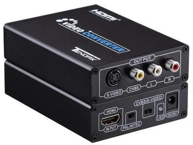 Main image of Tendak HDMI to Composite 3RCA AV S-Video R/L Audio Video Converter Adapter Upscaler Support 720P/1080P with RCA/S-Video Cable for PC Laptop Xbox PS3 TV STB VHS VCR Camera Blue-Ray DVD