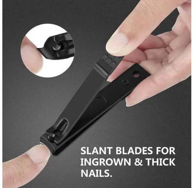 Alt view image 6 of 6 - Nail Clippers Set Black Matte Stainless Steel Fingernail & Thick Toenail & Ingrown Nail Clippers, Perfect 3 pcs Nail Clipper Cutter for Men and Women(Black)