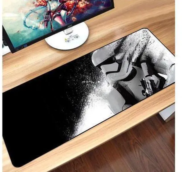 Alt view image 2 of 5 - 80x30cm Star Wars Gaming Mouse Pad XXL Computer Mousepad Large XL Rubber Desk Keyboard Mouse Pad Mat Gamer for Call of Duty 3 Gaming Mouse Pad