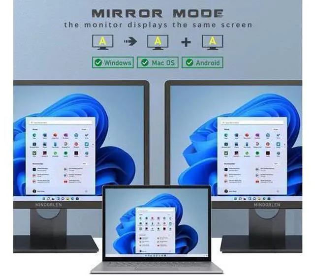 Alt view image 4 of 6 - USB C to Dual HDMI Adapter for Monitor, USBC Laptop Docking Station Dual Monitor Dongle MacBook, USB-C Hub Powered Mac, USB 3.0 to USB C Adapter Cable with Fast Charging Chromebook, Type C Dock