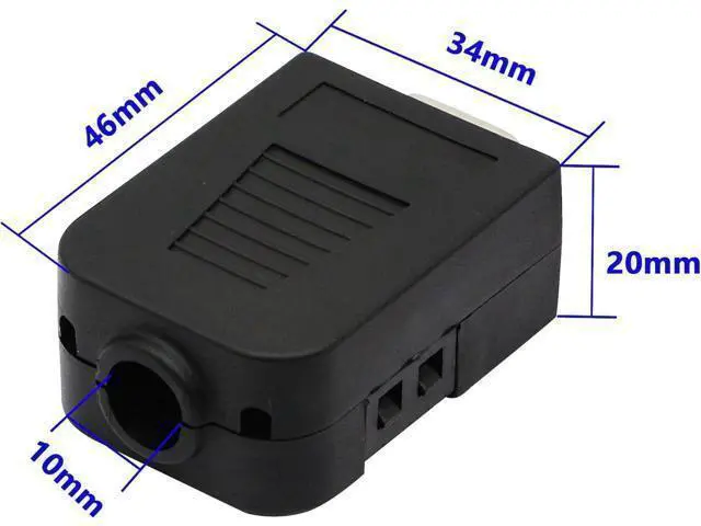 Alt view image 3 of 7 - DB9 Connector Adapter RS232 Serial Port D-SUB Adapter Plate Breakout Board Solder-Free (1-Pair Male+Female with Screwdriver, Black Rubber Core, Long Bolts)