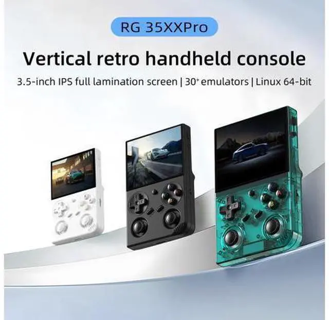 Alt view image 2 of 7 - Anbernic RG35XX Pro Retro Handheld Game Console , RG 35XXPro Support HDMI TV Output 5G WiFi Bluetooth 4.2 , 3.5 Inch IPS Screen Linux System Preloaded 4353 Games 3200mAh Battery(Transparent Teal-New)