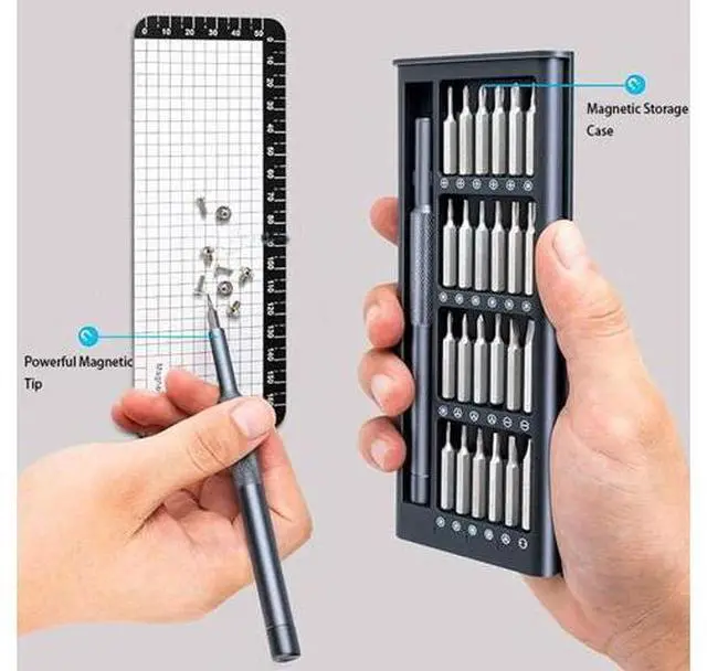 Alt view image 4 of 7 - 25-IN-1 Precision Small Screwdriver Set, Professional Mini Bit Tool Set for Glasses, Watch, Ring Doorbell, ElectronicComputerhigh-strength steel Screw DriverMagneticGift for Mens