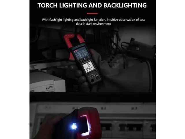 Alt view image 3 of 7 - Multimeter clamp Meter UT202B UT202BT Digital clamp Meter 600A DC Current Pliers Ammeter Voltage Tester Temperature Frequency Meter Auto Range(UT202T)