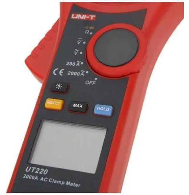 Alt view image 3 of 3 - UT220 UT221 UT222 2000A/2500A Digital Clamp Meter AC DC Current Voltage Meter Auto Range Multimeter Continuity Buzzer/Diode Tester