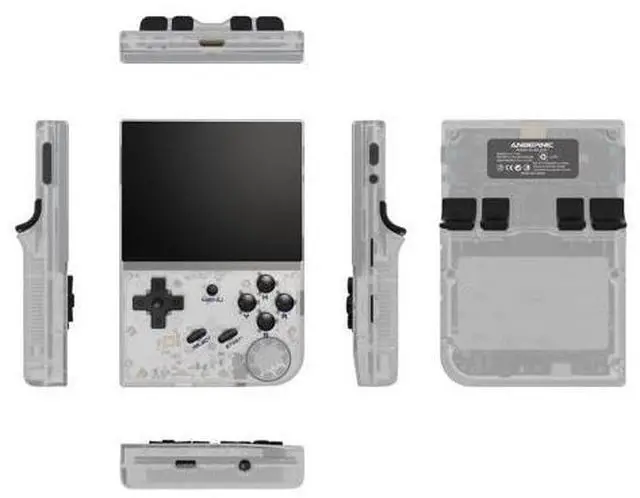 Main image of RG35XX Retro Handheld Game Console, 3.5 Inch IPS Screen, 32GB Storage Pre-Loaded Games, HDMI TV Output, 2600mAh Battery (RG35XX-White)