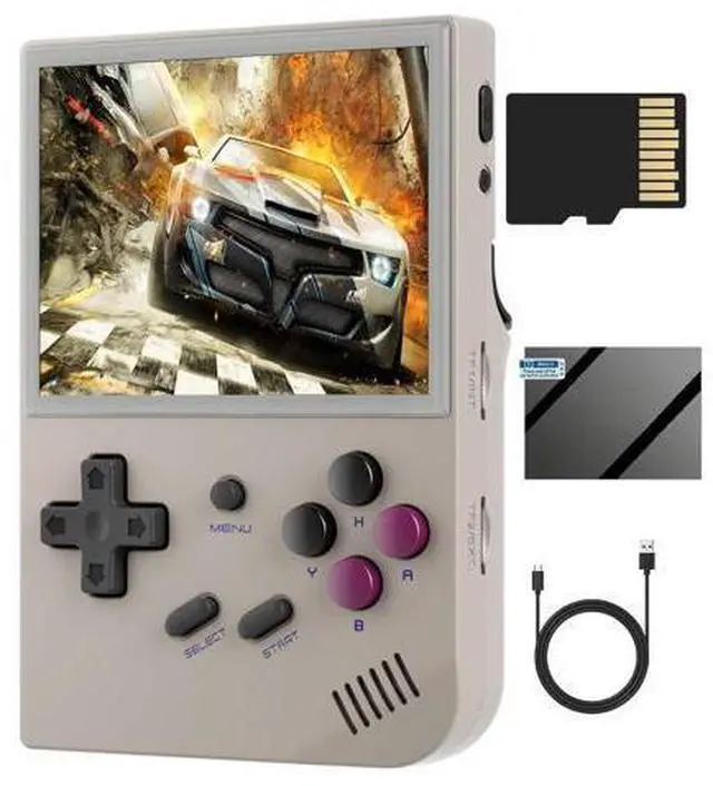 Main image of Anbernic RG35XX Handheld Game Console , 3.5 Inch IPS Screen Linux System Built-in 5000+ Classic Games Support HDMI TV Output(Gray)
