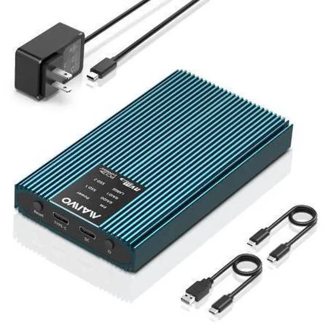Main image of NVMe RAID Enclosure Dual Bay M.2 PCIe NVMe SSD Reader with RAID 0/1/PM/JBOD, USB 3.2 GEN2x2 Type-C 20Gbps Speed, 16TB Capacity (K2022R)