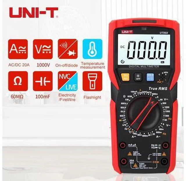 Alt view image 3 of 7 - UT89X Digital Multimeter Professional Tester True RMS AC/DC 1000V 20A Voltage Current Temperature Conductance Meter (UT89X)