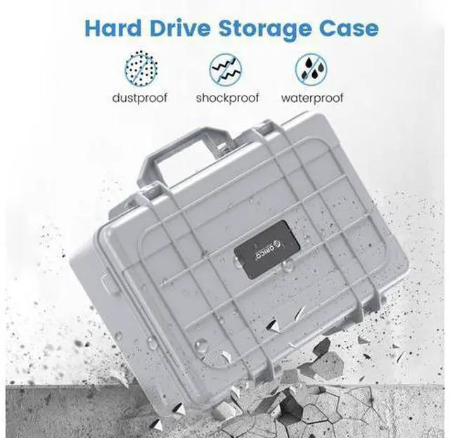 Alt view image 4 of 7 - Hard Drive Case 3.5inch 20-Bay HDD/SSD Multi-Protection Storage Suitcase with Foam Hard Case Shockproof Anti-Static MoistureProof Carrying Box-PSC L20