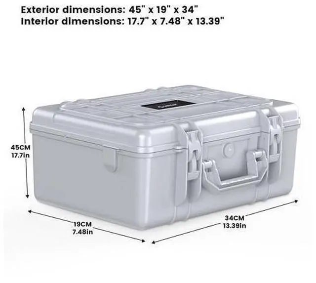 Alt view image 6 of 7 - Hard Drive Case 3.5inch 20-Bay HDD/SSD Multi-Protection Storage Suitcase with Foam Hard Case Shockproof Anti-Static MoistureProof Carrying Box-PSC L20
