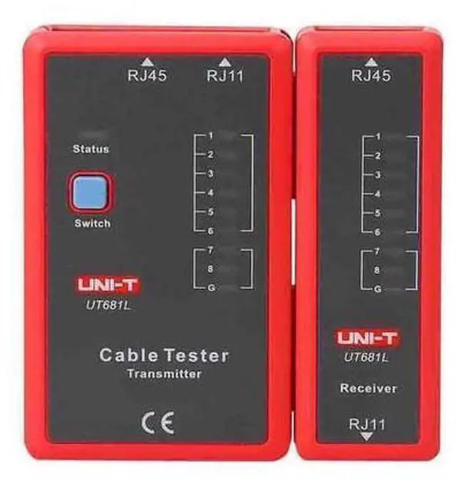 Main image of Cable and Network Tester UT681L RJ11 RJ45 Cable LAN Tester Network Cable Telephone Line Dual-use Tester LED Status Display NC/HDMI Repair Tool(UT681L)