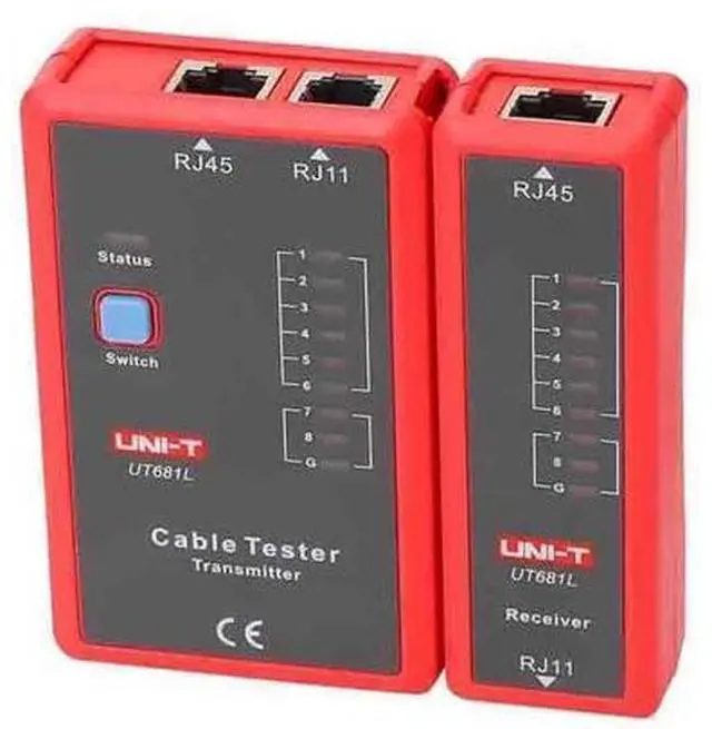 Alt view image 2 of 5 - Cable and Network Tester UT681L RJ11 RJ45 Cable LAN Tester Network Cable Telephone Line Dual-use Tester LED Status Display NC/HDMI Repair Tool(UT681L)