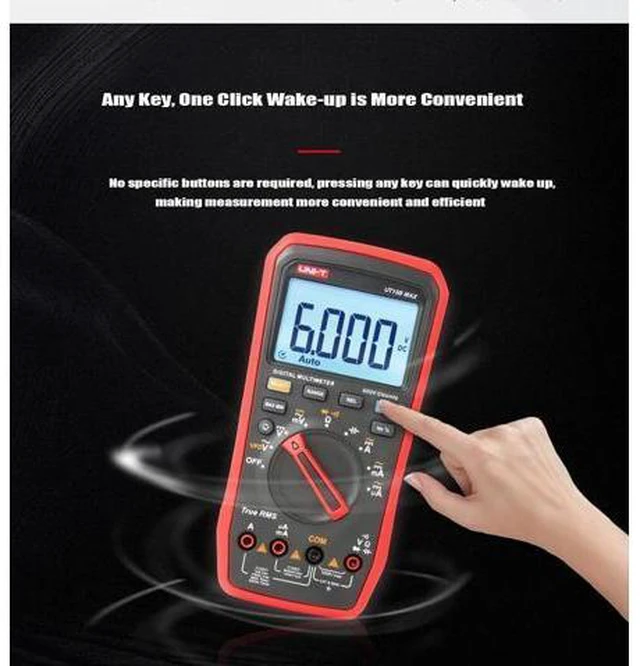 Alt view image 6 of 7 - UT15B UT17B UT18B Max VFD Multimeter Digital Ammeter Voltmeter Resistance Capacitance Frequency Duty Cycle Multi Meter(UT15B Max)