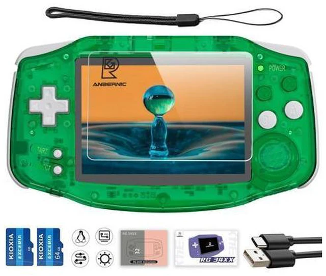 Main image of RG34XX Retro Handheld Game Console, 3.4 Inch IPS Screen, 64GB Storage, 5532 Pre-Installed Games, WiFi, HDMI