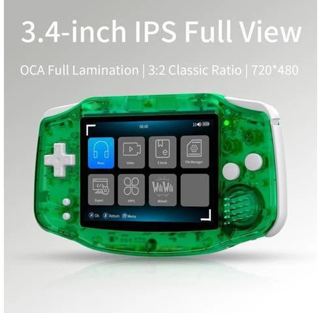 Alt view image 7 of 7 - RG34XX Retro Handheld Game Console, 3.4 Inch IPS Screen, 64GB Storage, 5532 Pre-Installed Games, WiFi, HDMI