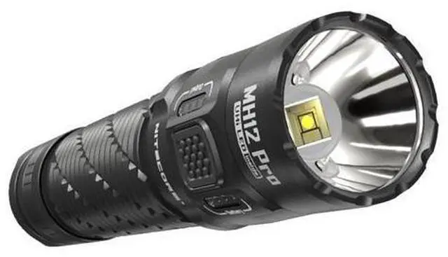Alt view image 3 of 7 - MH12 Pro Tactical Flashlight, 3300 Lumen high Lumen USB-C Rechargeable Long Throw Compact EDC Duty Light with Holster and Lumentac Organizer