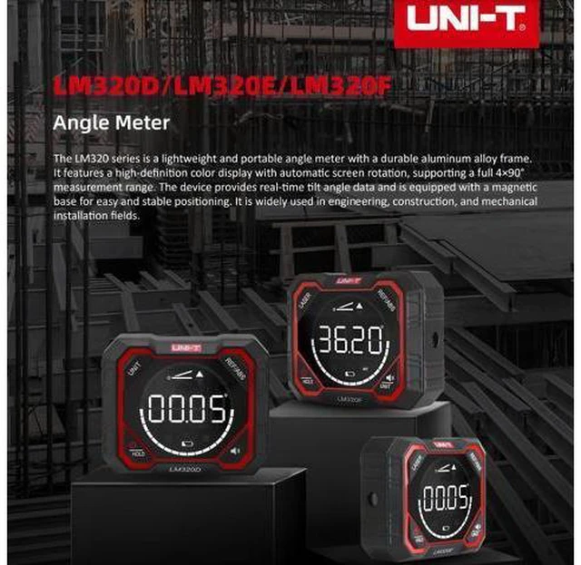 Alt view image 2 of 7 - LM320D LM320E LM320F Laser Inclinometer Digital Angel Meter with Absolute Relative Angle Measurement Magnetic Inclinometer(LM320F)
