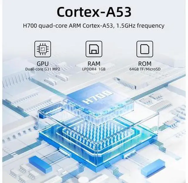 Alt view image 4 of 7 - RG35XX Pro Handheld Game Consoles RG35XXPro Retro Gaming Console with 64GB Card 4353 Games Video Game Console Pocket Arcade Support 30+ Simulators WiFi Bluetooth HD Output Transparent Teal