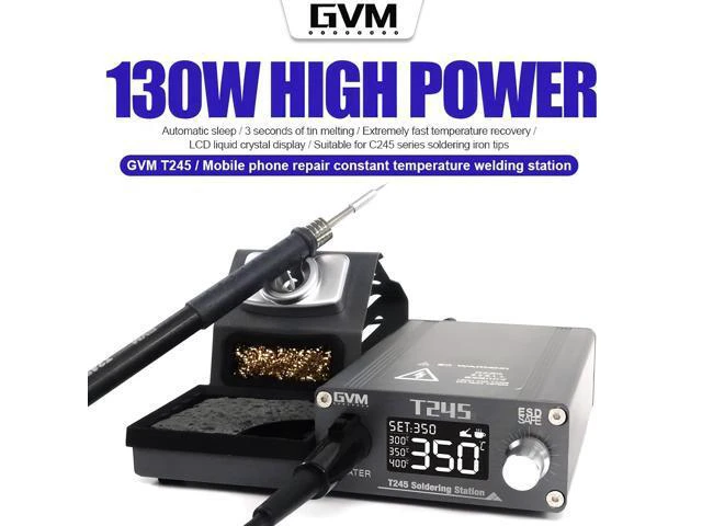 Alt view image 2 of 7 - GVM T245 Soldering Station Warming Automatic Sleep 2S Mobile Phone Repair Constant Temperature 130W Soldering Station