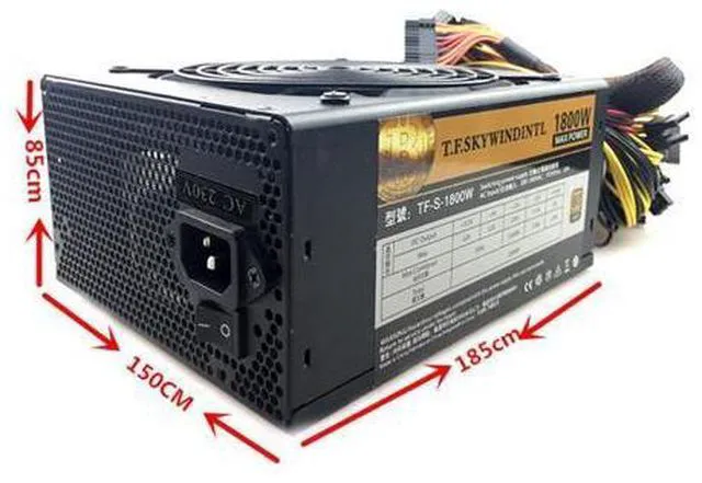 Alt view image 3 of 4 - 1800W ATX PC Power Supply 1800W Psu 12v 1800W Mining Power Supply Desktop PSU For Rx470 Rx480 Rx570 Power PC