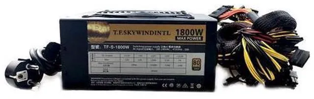 Alt view image 4 of 4 - 1800W ATX PC Power Supply 1800W Psu 12v 1800W Mining Power Supply Desktop PSU For Rx470 Rx480 Rx570 Power PC