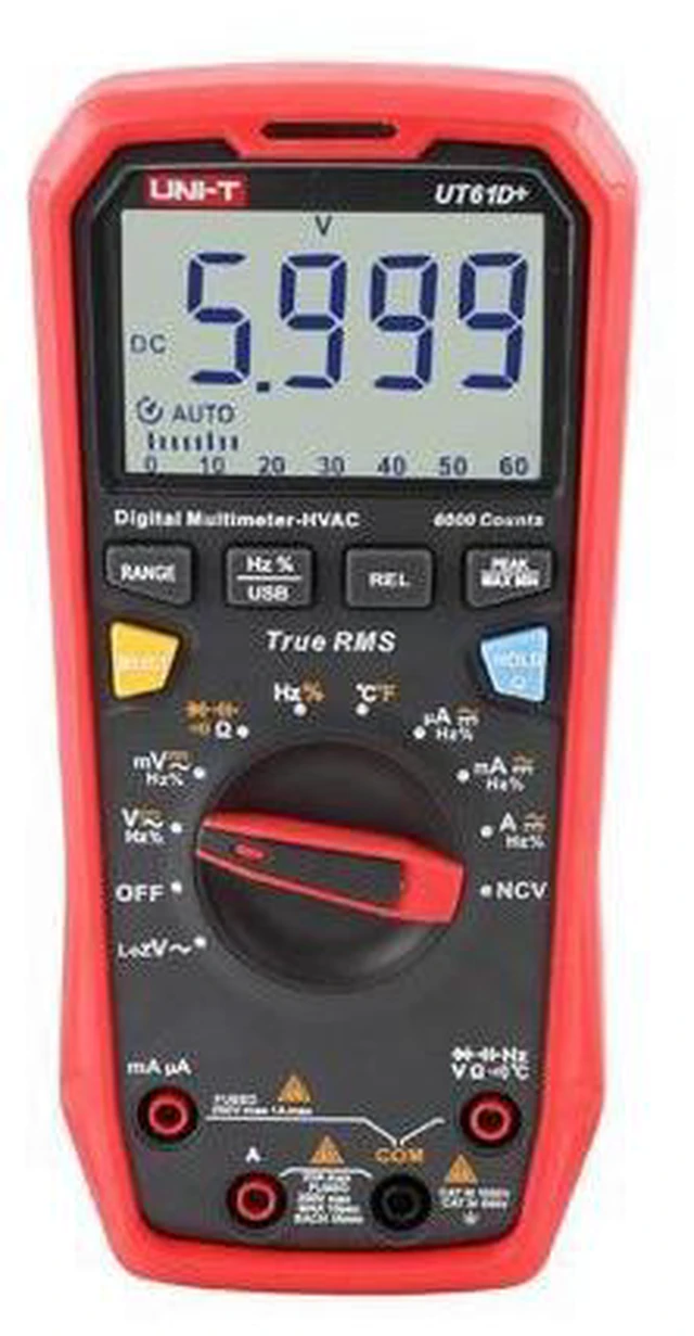 Main image of UT61D+ Digital Multimeter True RMS AC/DC Voltage Current Resistance Capacitance Tester