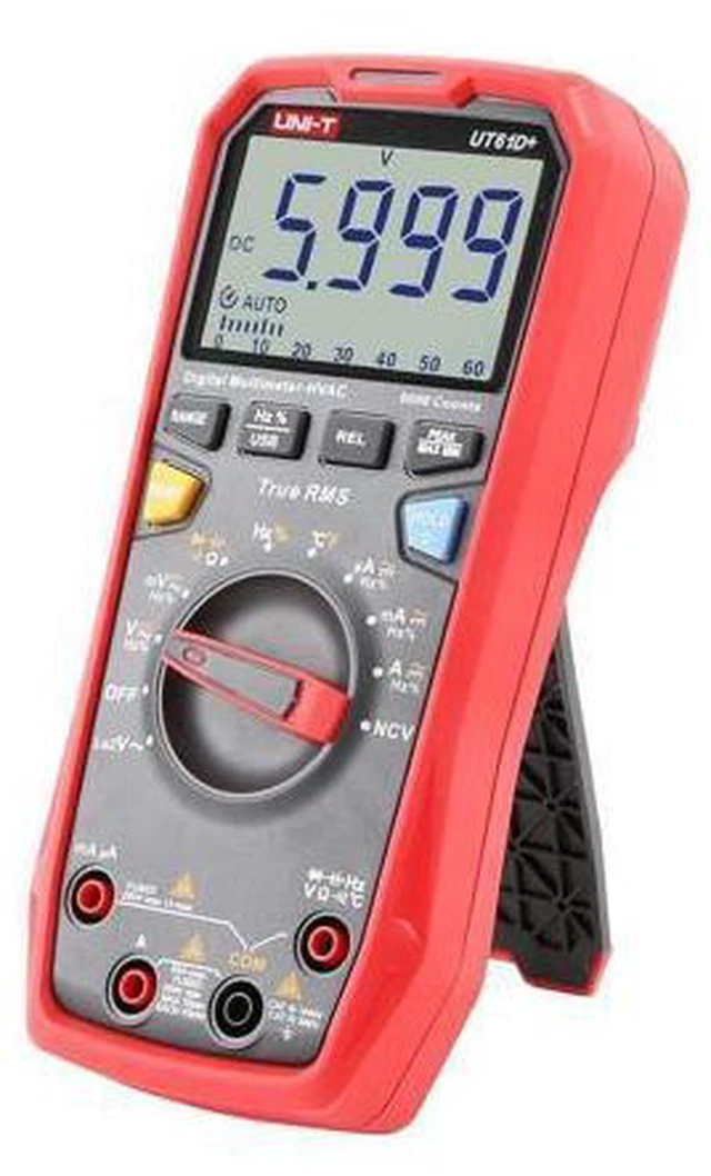 Alt view image 7 of 7 - UT61D+ Digital Multimeter True RMS AC/DC Voltage Current Resistance Capacitance Tester