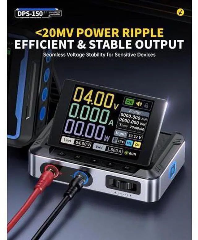 Alt view image 2 of 7 - DPS-150 DC Power Supply Variable, 0-30V 0-5A Adjustable DC CNC Power Supply with 4-Digit IPS Display, <20mV Power Ripple, PD/QC/DC Input, PC Programmable Regulated Switching Power Supply