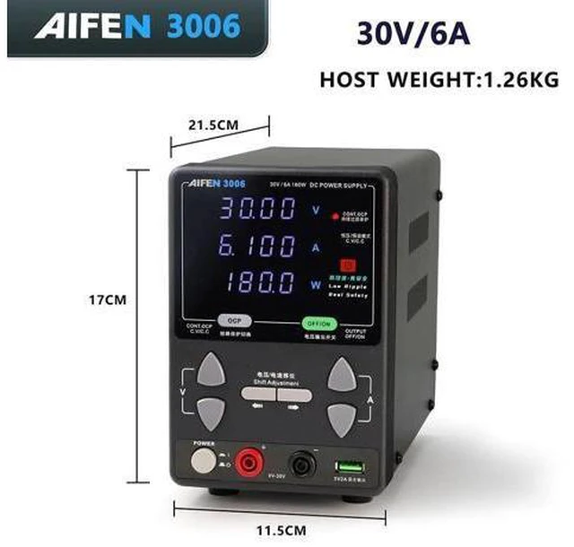 Alt view image 4 of 6 - 3006 30V 6A 180W DC Power Supply Adjustable Laboratory Power Supply 110/220V Regulator for Electron Repair(Power Supply 110v)