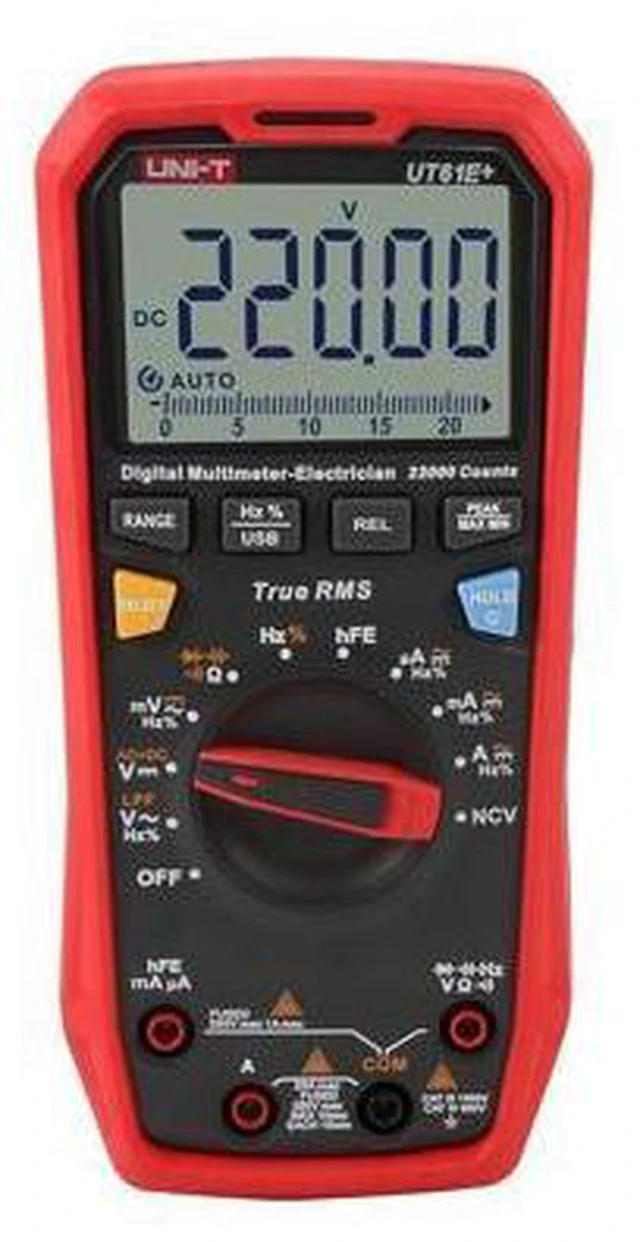 Main image of UT61E+ 1000V 20A Digital Multimeter 22000 Counts Display NCV hFE Auto Range True RMS AC/DC Voltage Current Resistance Capacitance Tester