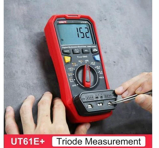 Alt view image 5 of 7 - UT61E+ 1000V 20A Digital Multimeter 22000 Counts Display NCV hFE Auto Range True RMS AC/DC Voltage Current Resistance Capacitance Tester