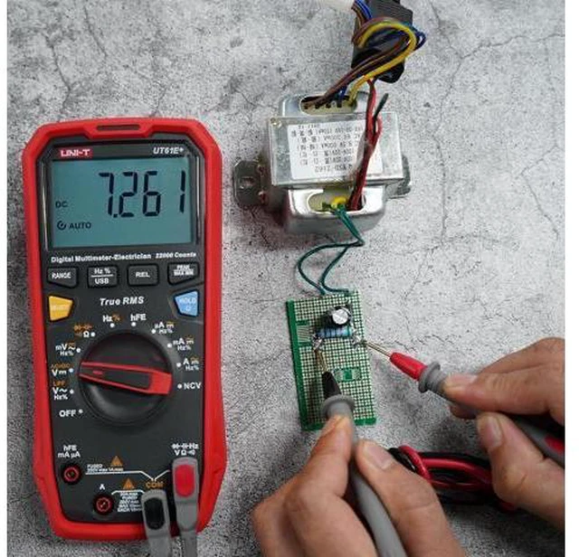Alt view image 6 of 7 - UT61E+ 1000V 20A Digital Multimeter 22000 Counts Display NCV hFE Auto Range True RMS AC/DC Voltage Current Resistance Capacitance Tester