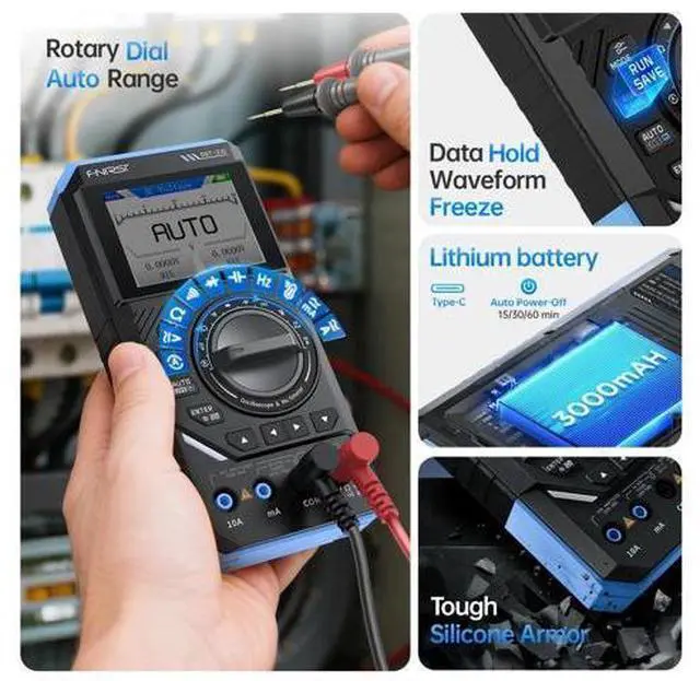 Alt view image 3 of 7 - DST-210 and DST-201 3-in-1 Digital Multimeter Oscilloscope 19999 Counts Portable Automotive Oscilloscope Electrical Tool(DST-210)