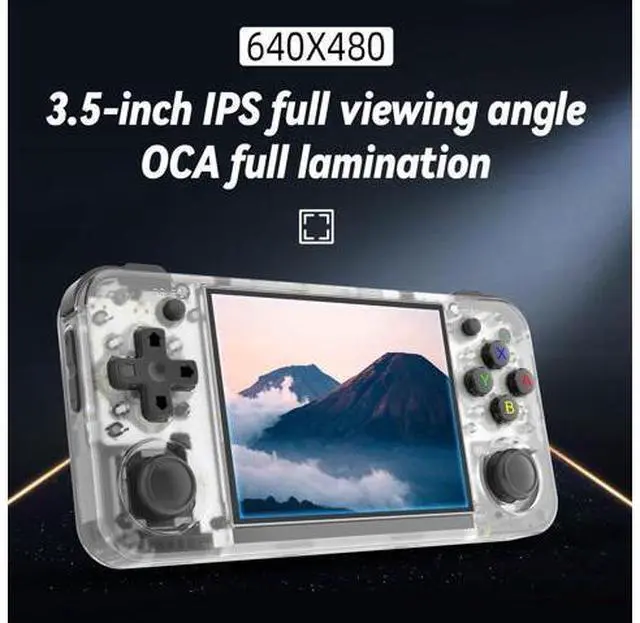 Alt view image 3 of 5 - rg35xx h Retro Game Emulator Anbernic 35xxh with a 64G Card Pre-Loaded Games rg35xxh 3.5'' IPS Screen Supports 5G WiFi Bluetooth HDMI and TV Output