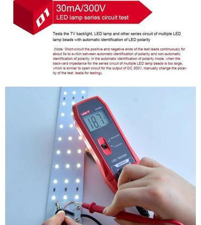 Alt view image 3 of 7 - UT659A UT659D LED Lamp Tester 0~300V Output TV Backlight Tester Multipurpose LED Strips Beads Test Electric Instruments(UT659A)
