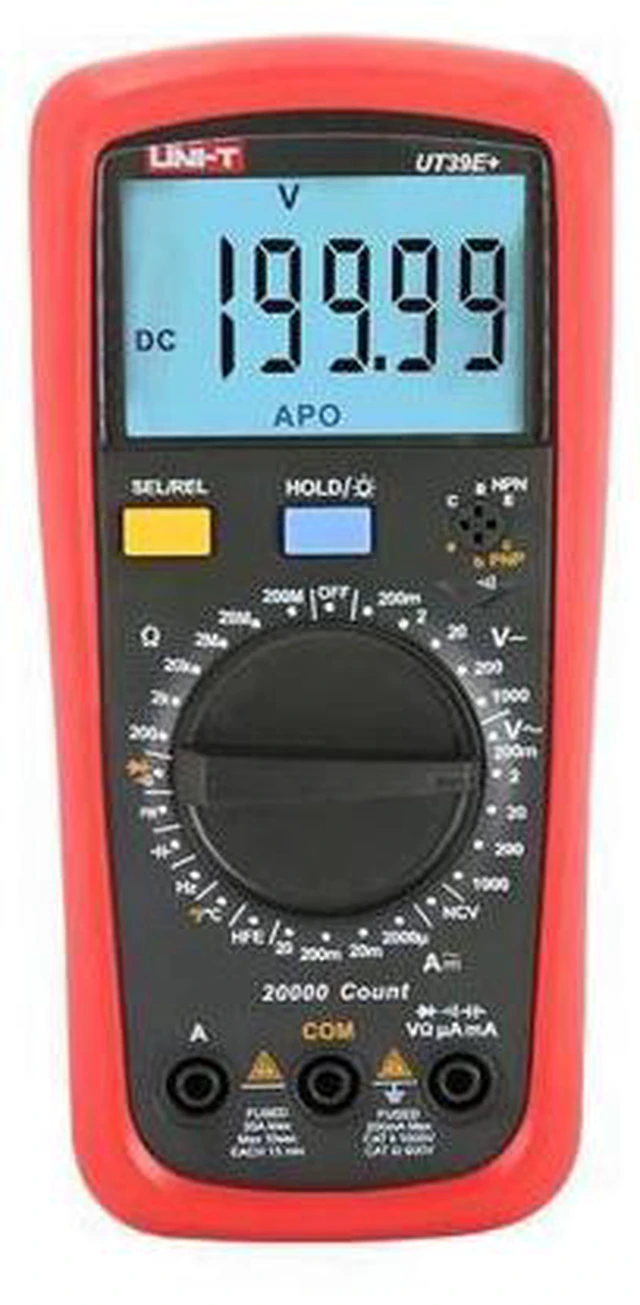 Main image of UT39E+ Digital Multimeter Auto Range with LCD Backlight Data Hold Multimetro Tester (UT39E+)