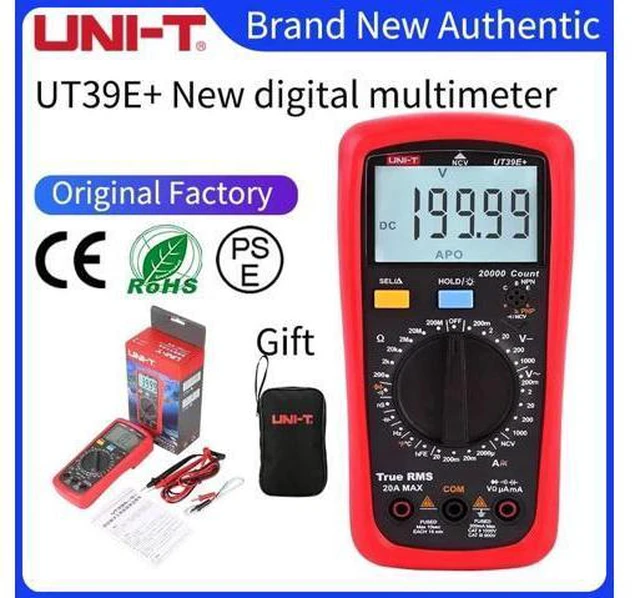 Alt view image 3 of 6 - UT39E+ Digital Multimeter Auto Range with LCD Backlight Data Hold Multimetro Tester (UT39E+)