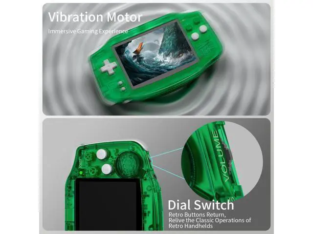 Alt view image 5 of 7 - RG34XX Retro Handheld Game Consoles Classic Retro Gaming Console 64G Card Preloaded Games 5000+ rg34xx Portable Gaming Console Linux 64-bit 3500mAh Battery WiFi Bluetooth HD and TV Output Green