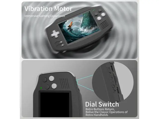 Alt view image 4 of 7 - RG34XX Retro Handheld Game Console, RG 34XX 3.4 Inch IPS Screen Retro Gaming Console , 5532 Pre-Installed Games, Linux 64-bit WiFi, HDMI and Output 3500mAh