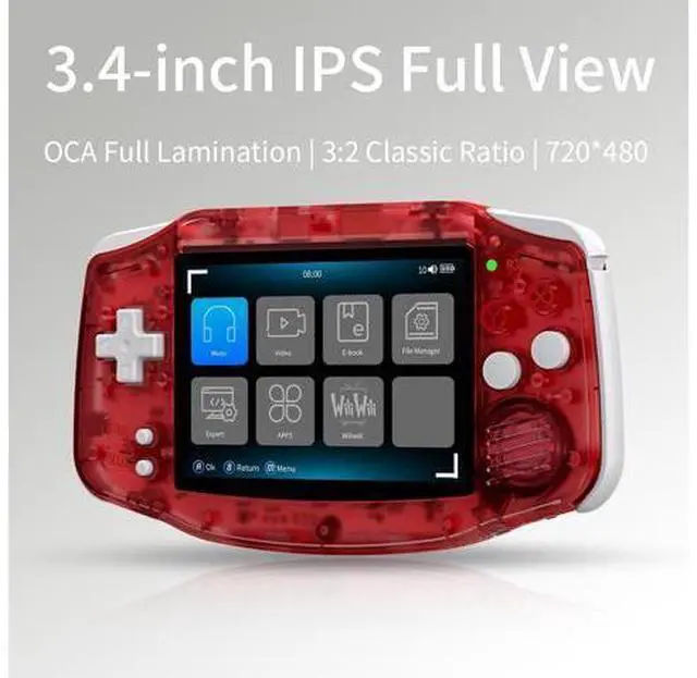 Alt view image 7 of 7 - RG34XX Retro Handheld Game Console, RG 34XX 3.4 Inch IPS Screen Retro Gaming Console , 5532 Pre-Installed Games, Linux 64-bit WiFi, HDMI and Output 3500mAh