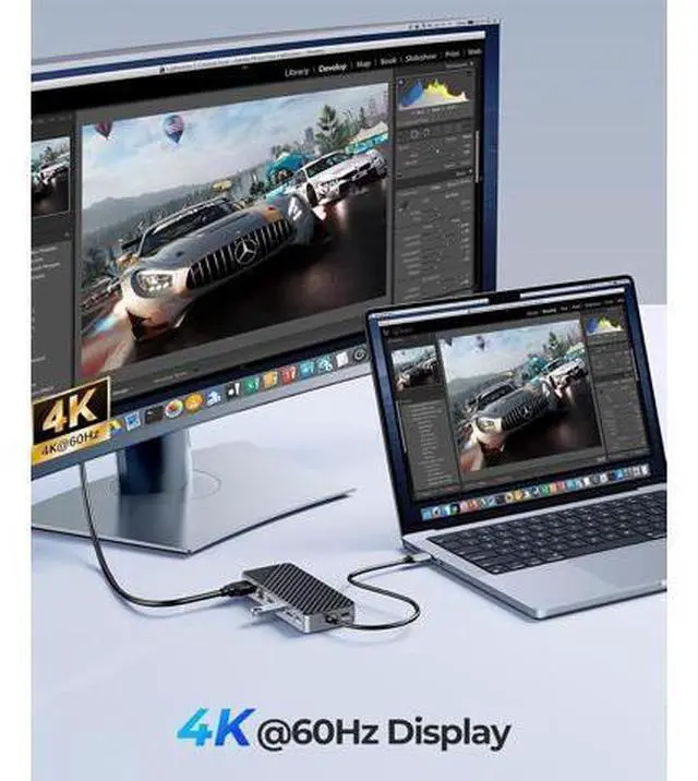 Alt view image 4 of 7 - 8-in-1 USB C Docking Station with M.2 SSD Enclosure, USB-C Hub Fits M.2 NVMe/SATA SSD, 10Gbps, 4K@60Hz HDMI, 100W PD, Ethernet
