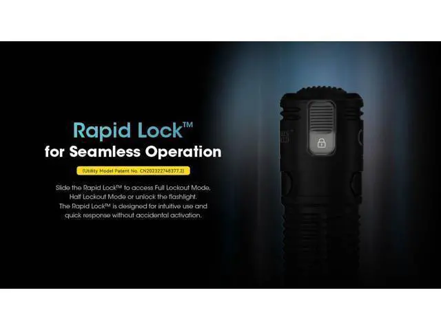 Alt view image 6 of 7 - EDC31 3500 Lumen EDC Flashlight, USB-C Rechargeable, Compact, High Lumen with Clip, Lanyyard, Sliding Lock Switch Sticker